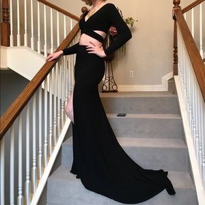 Sherri Hill Black two-piece gown